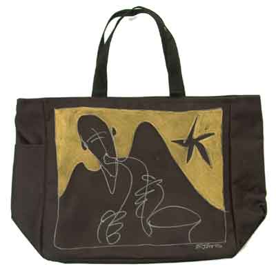 The Hand-painted Jazz Man Tote