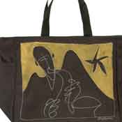 The Hand-painted Jazz Man Tote